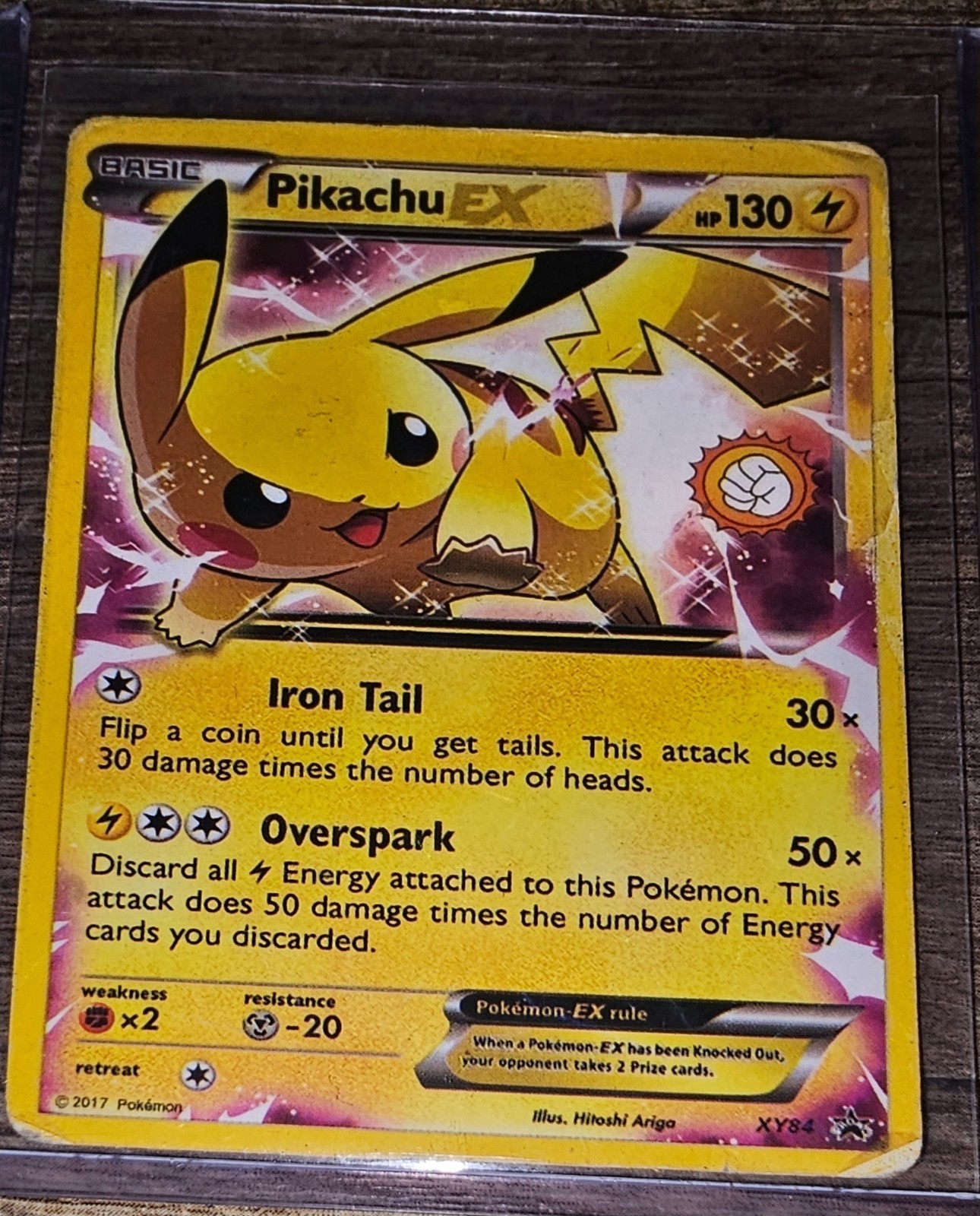 Name: Pikachu EX 130 Set: XY Black Star Promos: XY84 Ill: Hitoshi Ariga Yr: 2017