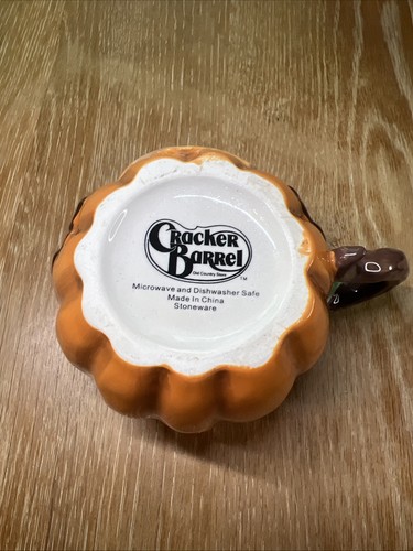 Taza de café Cracker Barrel búho y calabaza gres otoño otoño - Imagen 5 de 5