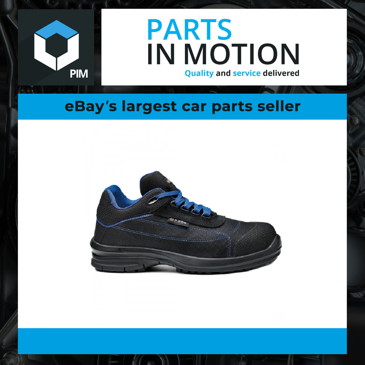 Base Men's Black/Blue Pulsar Smart Evo Low Shoes - Uk 7 | Eu 41 - Image 2
