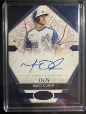 2025 Topps Tier One City Connect Signatures Matt Olson /75 CCS-MO Braves