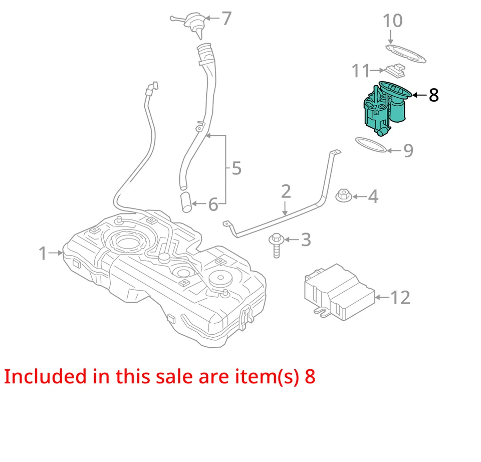 Fuel Pump Assembly Tank Mounted Fits 16-22 BMW X1 632535 - Image 3 of 4