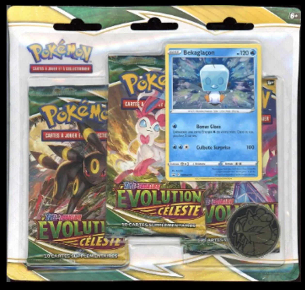 Tripack Pokémon Évolution Céleste EB07 Blister 3 Boosters Scellé Neuf FR