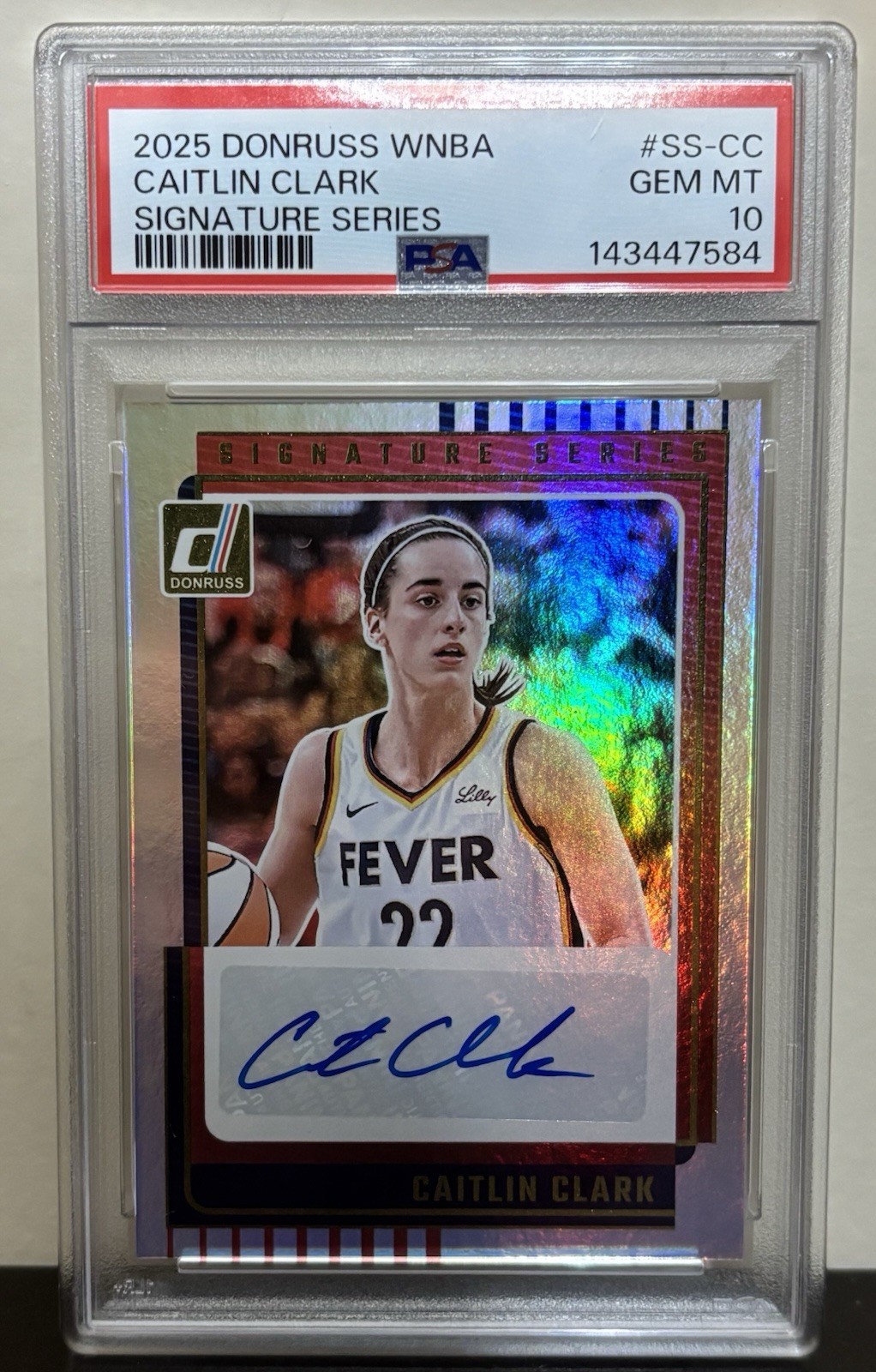 2025 Donruss PSA 10 Signature Series Caitlin Clark #SS-CC Autograph Auto