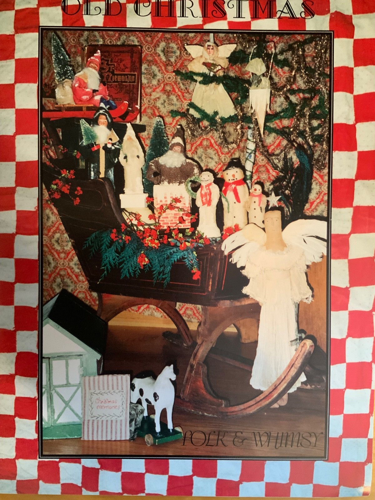 RARE FOLK & WHIMSY PATTERN BOOK OLD CHRISTMAS VINTAGE SANTA  SNOWMEN ANGEL SAYRE