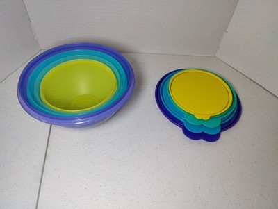 NEW Tupperware Wonderlier Bowl 4pc Set Purple/Blue/Green #236-8 FREE SHIP!!