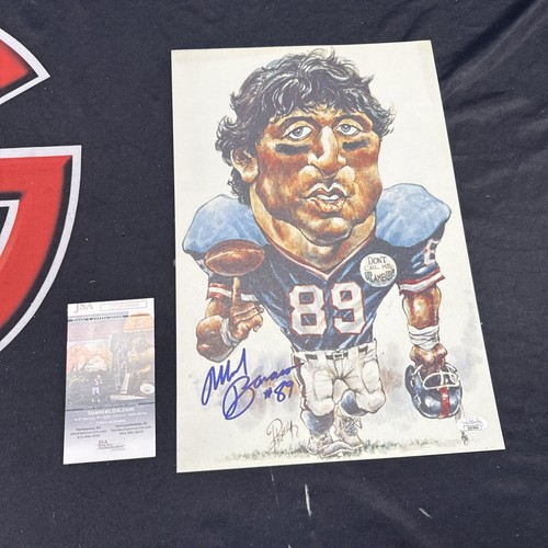 Mark Bavaro New York Giants Signed 11x17 Photo Autographed JSA COA