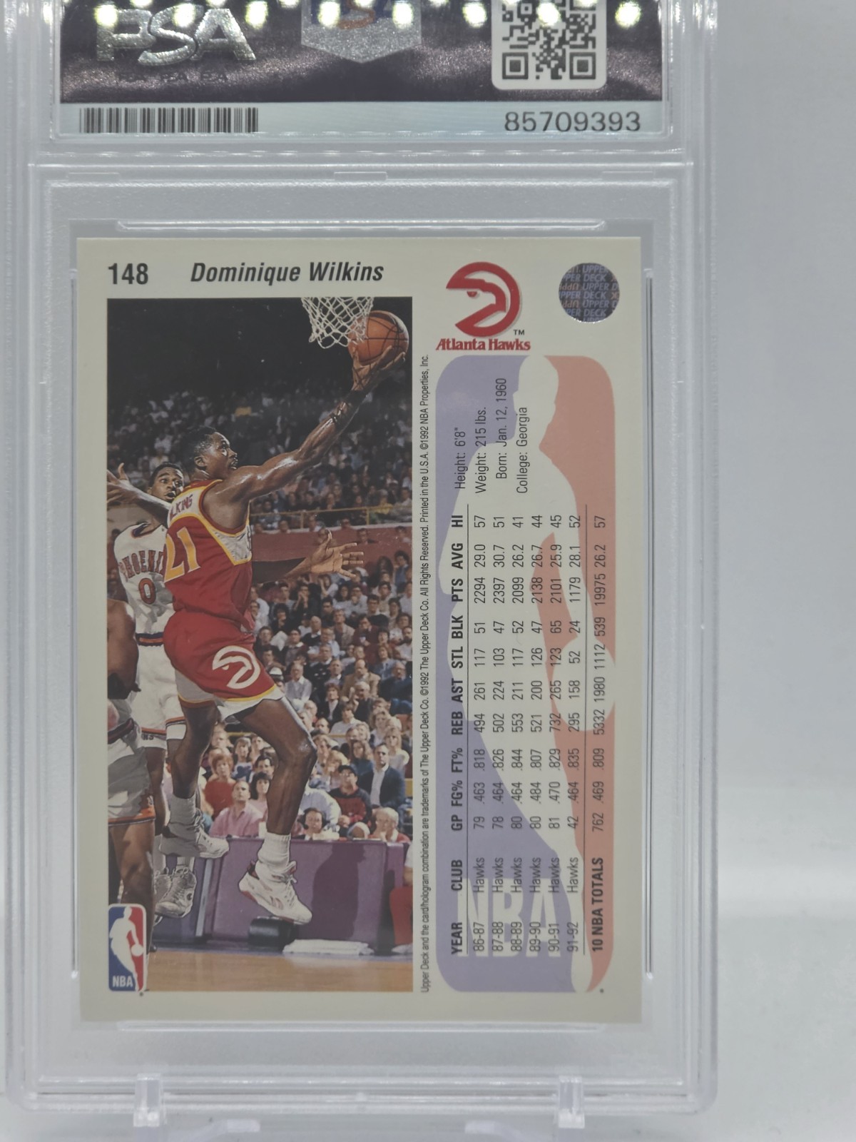 Dominique Wilkins PSA/DNA Auto Signed Upper Deck Card Authentic Autograph HOF view 4