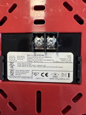 PACK OF 8 Edwards Multi-CD Strobe Model G1R-VM-LG Fire Alarm FREE SHIPPING