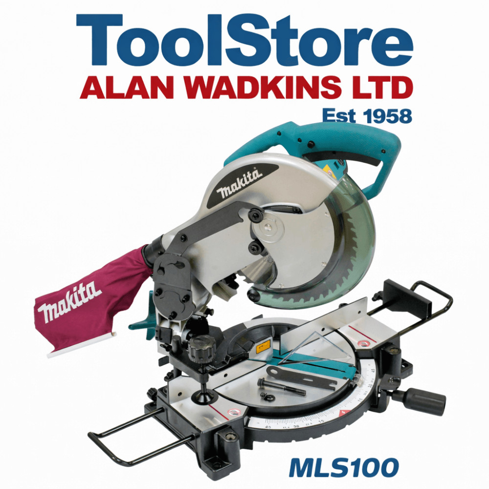 Makita Mitre Saw MLS100 255mm 1500 Watt Compound Mitre Saw 240v
