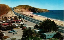 US Hwy 101 Southern CA Trailer Camping c1950s Newport Harbour Laguna Beach PC