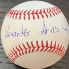 FRANKLIN ARIAS Autographed OMLB Baseball FULL NAME Boston Red Sox #1 Prospect