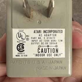 Vintage ATARI 2600 Power Cord ~ Atari/Tele Game Cartridges