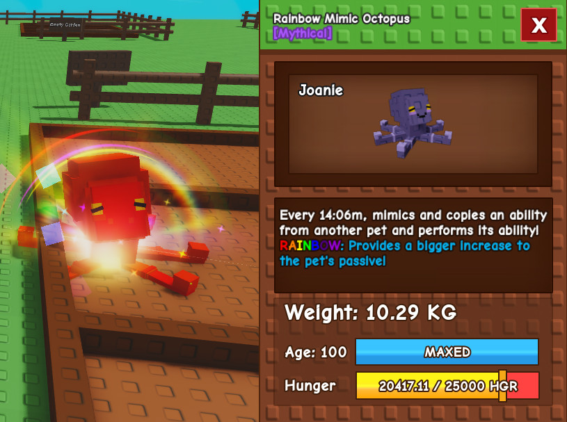 Rainbow Mimic Octopus! - Cultiva un jardín - Roblox - ¡Rápido y fácil!