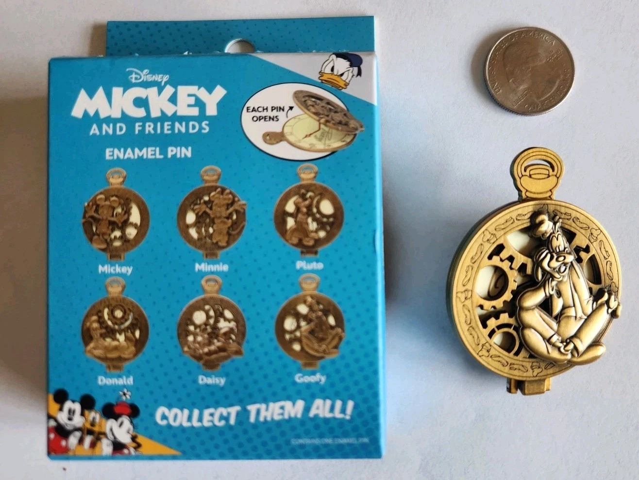 BoxLunch Disney Licensed Mickey And Friends Pocket Watch Goofy Pin Locket