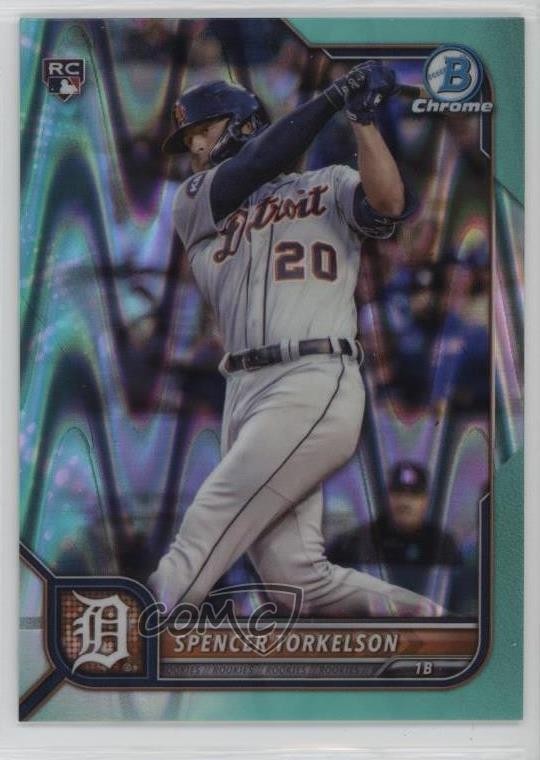 2022 Bowman Chrome Aqua RayWave Refractor 96/199 Spencer Torkelson #53 18t1