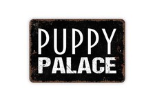Puppy Palace Dog House Metal Wall Art Indoor/Outdoor