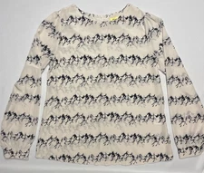 MAX C LONDON Women’s Sz 10 Equestrian Blouse All-Over Black Horses Print EUC