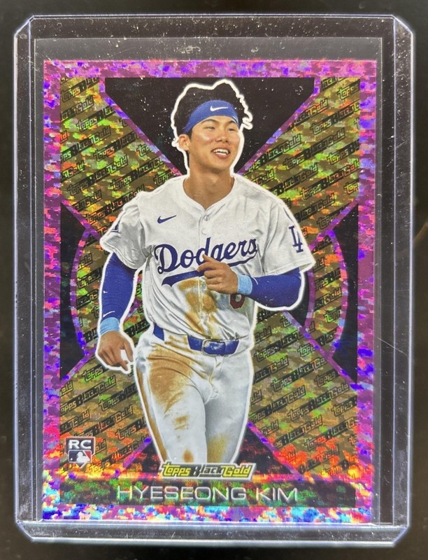 2025 Topps Update Hyeseong Kim Black Gold RC Pink Foil Rookie #BG-14 Dodgers