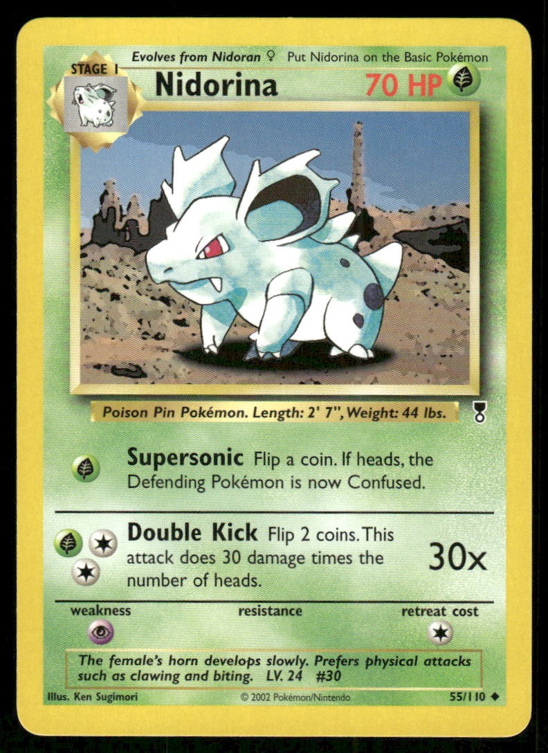 Pokemon Tcg Nidorina #55 Pokemon Legendary Collection NM