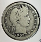 1902-P Barber Quarter - 90% Silver - Free Delivery - (29-18)
