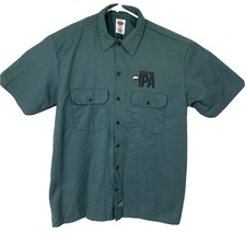 Goose Island IPA Mens Short Sleeve Garage Shirt Green Dickies Large