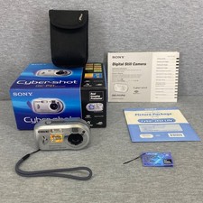 Sony Cyber-shot DSC-P41 Digital Camera Silver 4.1MP Vintage Y2K Bundle Tested