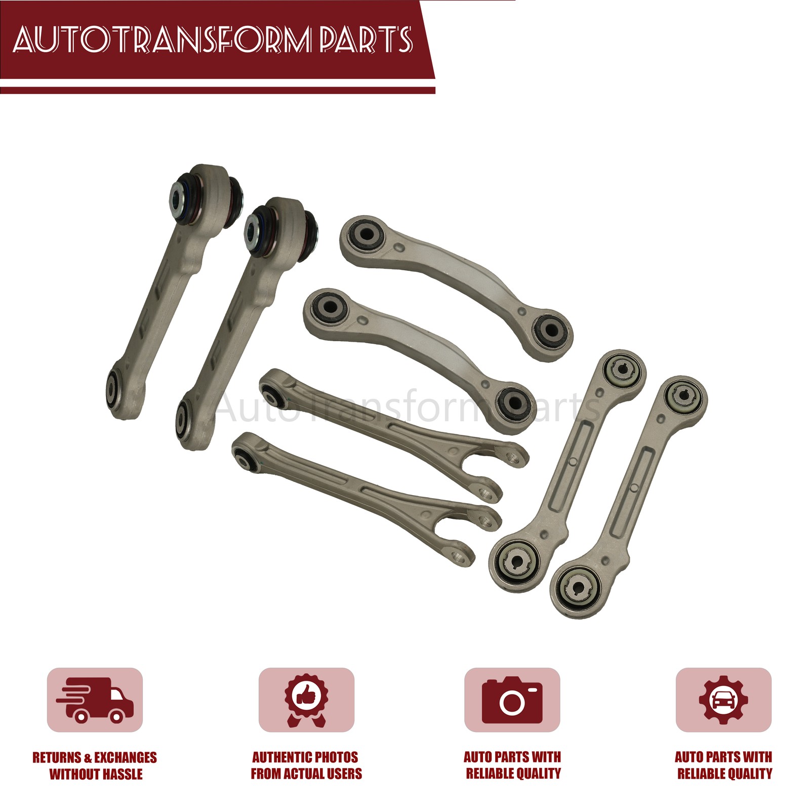8PCS Rear Suspension Control Arm Kit For 2017+ Maserati Levante US