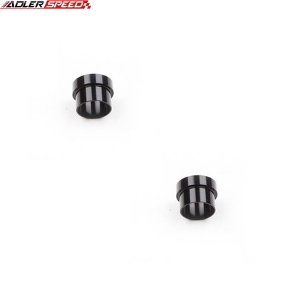 US SHIP 2PCS 10AN AN10 To 5/8'' Black Hardline Tube Sleeves Fuel Fitting Adapter