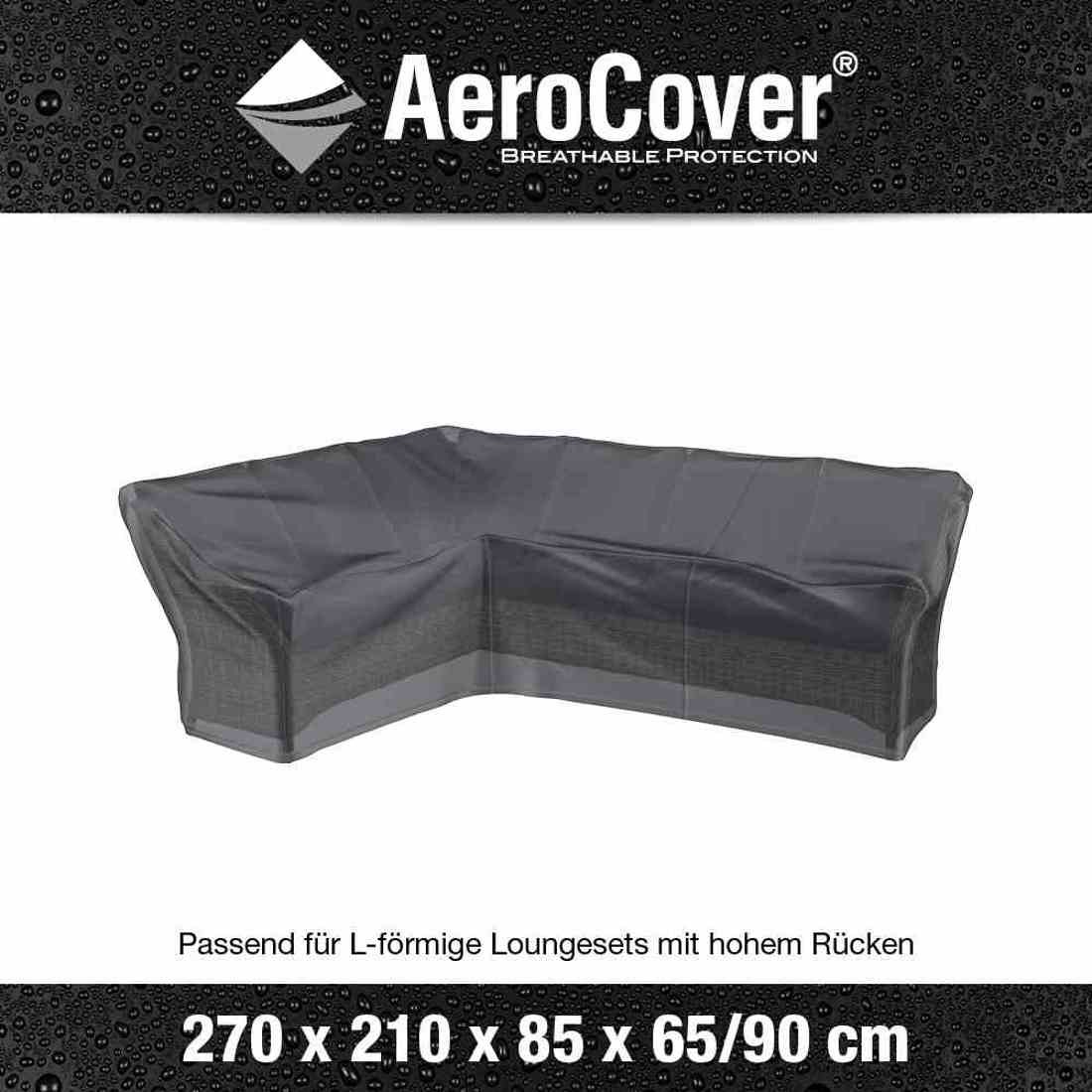 AeroCover Schutzhülle für Lounge-Sets 270x210x85xH65/90 cm L-Form links