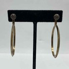 POM Sterling Silver 925 Gold Vermeil Jewelry Lot 2 Pairs Hoop Dangle Earrings — photo 2