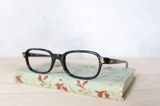 Vintage eyeglass 1960s Made In Germany by saphira oval shaped Black