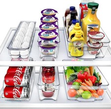 Stackable Fridge & Freezer Organizer Bins BPA Free Pantry Storage Containers
