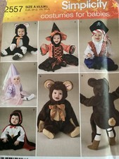 UNCUT SEWING Pattern Costumes For Babies-Toddler Bear, Pirate, Princess, Witch