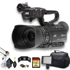JVC GY-HM250 UHD 4K Streaming Camcorder W/ 64GB Memory Card, HDMI Cable, Case, L