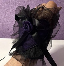 Tripp NYC Black Purple Fingerless Mesh Wrist ...