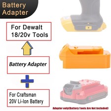 Adapter For Craftsman 20V Li-Ion Battery to Fits For Dewalt 20V Drill Tools US