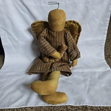 Farmhouse Primitive Folk Art Doll Rag Doll Handmade Country Decor Textile Doll