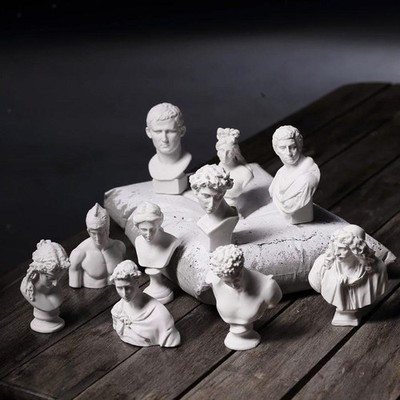 Greek Bust Sculptures Sketch Reference Statues Figurine Model Decor