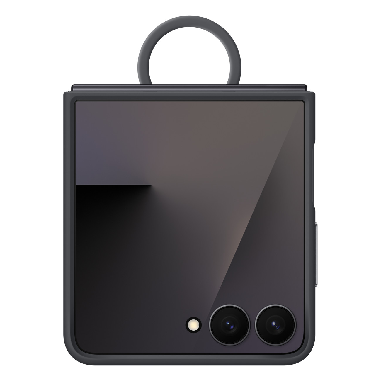 Samsung Custodia In Silicone Con Anello Per Galaxy Z Flip7 - Black