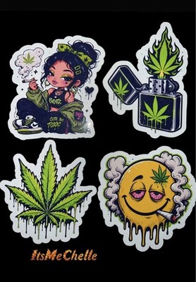 Bratz Die Cut sticker pack 4Pc Weed Theme