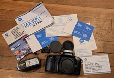 Untested Minolta Maxxum 5000i Camera Body Lot w/ Manuals Asstd Caps  Paperwork