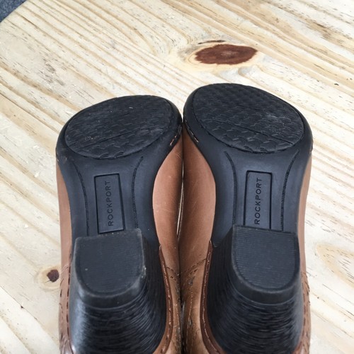 Rockport Cobb Hill Shoes Womens 6M Abbott Ankle Strap Brown Leather Block CG8442 - Picture 12 of 18