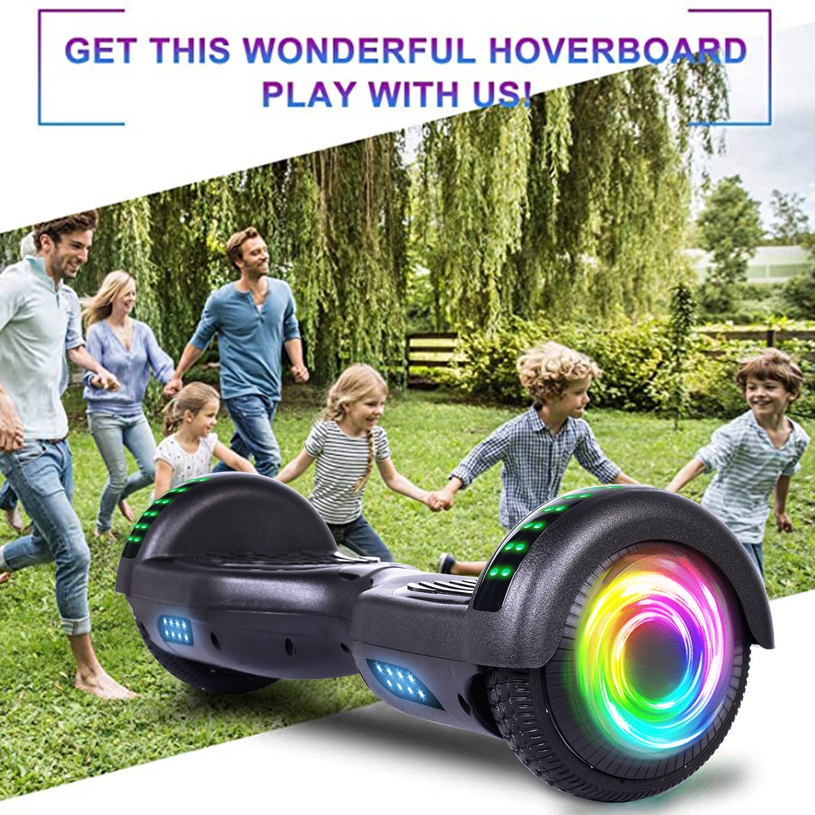 Hoverboard Bluetooth Self-Balancing Electric Scooter Dual Motors Light-Up Wheels