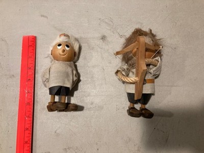 Lot of 2 1970s Carved ANRI Casy Boys Casa Grande Swiss German Figures