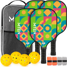 Pickleball Paddles, USAPA Approved Fiberglass Surface Pickleball Set with Pickle