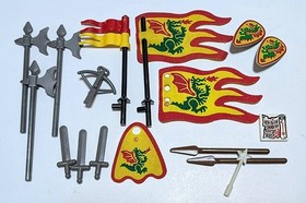 LEGO 6076 Dragon Mountain + 6056 Dragon Wagon Castle Minifigures