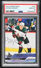 2023 Upper Deck Extended Series Young Guns Logan Cooley #701 PSA 10 GEM MT 07fo