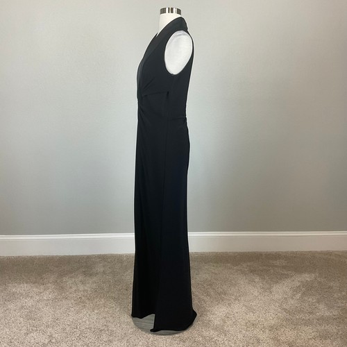 Vestido formal para mujer Adrianna Papell talla 6 negro sin mangas esmoquin vestido de noche - Imagen 5 de 12