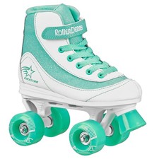 Roller Derby Firestar Youth Skates for Girls, Boys, Beginners, Kids White/Mint