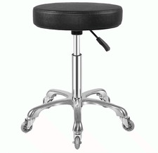 Ainilaily Rolling Stool W Wheels Hydraulic Swivel Chair Black Ainilaily Rolling Stool W Wheels Hydraulic Swivel Chair Black